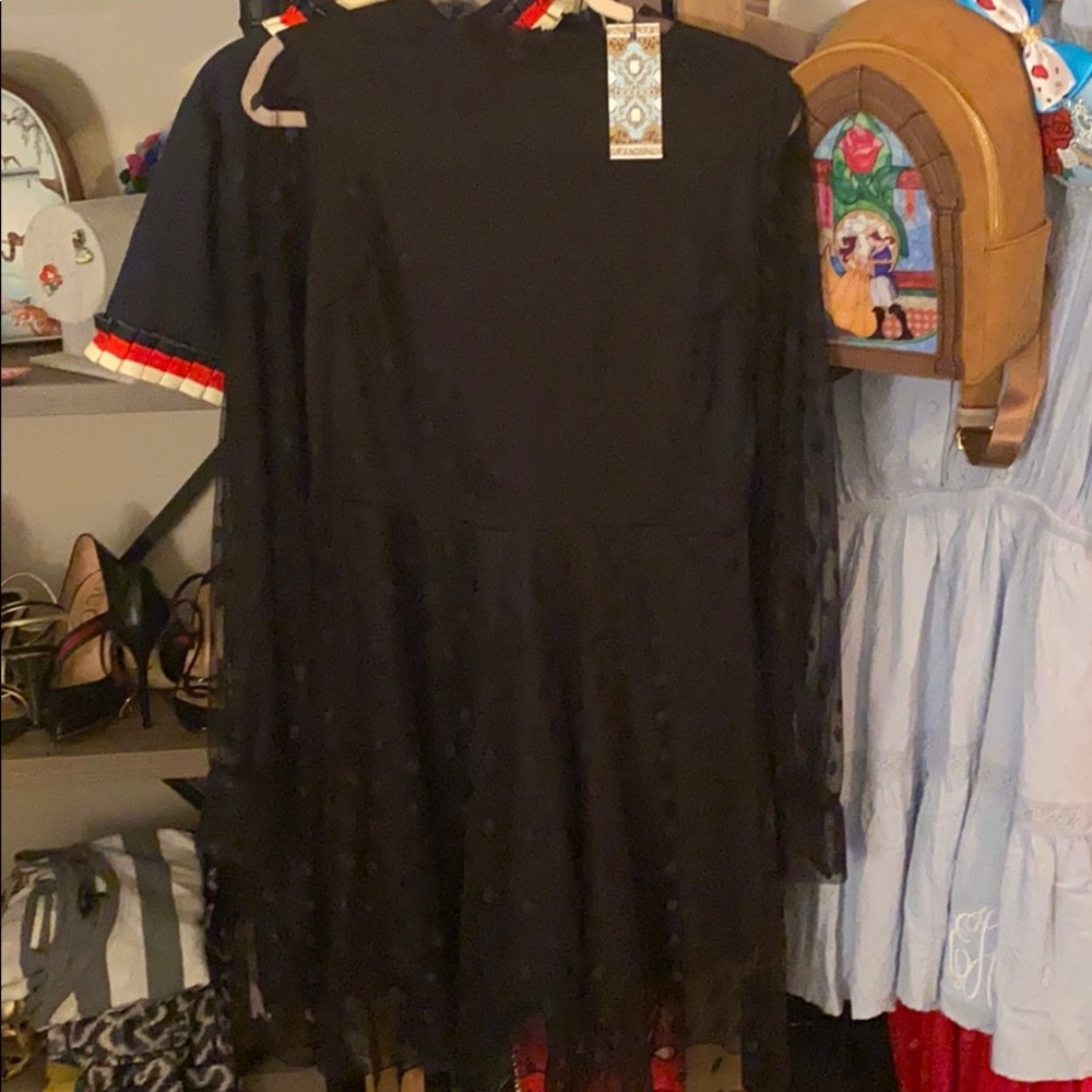 NWT Tall Long Sleeve Black Skater Dress